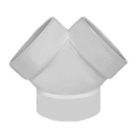 Central Vacuum 45 Degree 3-Way (Double WYE)